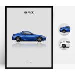 Affiche De Voiture Subaru Brz 2022, Impression D'art Mural Illustré, Cadeau Déco Pour Les Amateurs Voitures