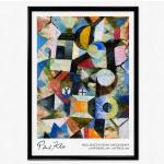 Affiches jaunes en plastique à motif USA Paul Klee bauhaus 