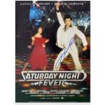 Affiche du film Saturday Night Fever signée John Travolta