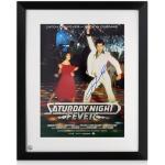 Affiche du film Saturday Night Fever signée John Travolta. Encadré