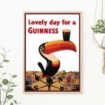 Affiche Guinness - Une Belle Journée Pour Une Bière Affiche Vintage Toucan