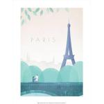 Affiches vintage beiges à motif Paris Tour Eiffel 