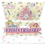 UK Greetings Disney Carte d'anniversaire 3 ans pour fille avec enveloppe –  Motif badge – Avec Minnie Mouse : : Fournitures de bureau