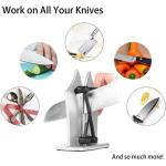 Couteaux de cuisine gris acier en métal à motif Autriche 