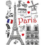 Stickers muraux à motif Paris 