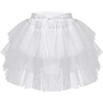 IEFIEL Filles Jupon de Robe de Cérémonie Blanc pour Enfants Crinoline Petticoat Organza Tutu Jupe Robe de Princesse Soirée Mariage Fille Jupon 2-8 Ans