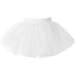 IEFIEL Filles Jupon de Robe de Cérémonie Blanc pour Enfants Crinoline Petticoat Organza Tutu Jupe Robe de Princesse Soirée Mariage Fille Jupon 2-8 Ans
