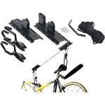 Relaxdays - porte-vélo mural pliable crochet charge à 50 kg range-vélo Garage Cave 2 vélos, Noir