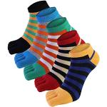 Chaussettes à doigts multicolores en lot de 5 Pointure 39 look fashion pour homme 