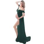 Robes de grossesse de mariage vertes en dentelle Taille M look fashion pour femme 