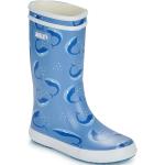 Bottes de pluie Aigle bleues en caoutchouc Pointure 25 avec un talon jusqu'à 3cm look casual pour enfant 