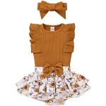 Combinaisons marron à fleurs à volants Taille 3 mois look fashion pour fille de la boutique en ligne Amazon.fr 