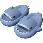 Tongs  bleues en caoutchouc à motif requins à bouts ronds Pointure 43 look fashion pour homme 