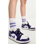 Baskets à lacets Nike Air Jordan 1 violettes en cuir à lacets Pointure 36,5 look casual pour femme 
