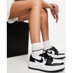 Baskets à lacets Nike Air Jordan 1 noires en caoutchouc à lacets Pointure 42,5 look casual pour femme en promo 