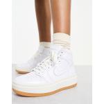 Baskets montantes Nike Air Jordan 1 blanches en cuir à lacets Pointure 36 look casual pour femme 