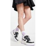 Baskets montantes Nike Air Jordan 1 lilas en caoutchouc à lacets Pointure 38 look casual pour femme 