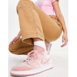 Baskets à lacets Nike Air Jordan 1 roses en velours à lacets Pointure 43 look casual pour femme 