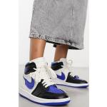 Baskets à lacets Nike Air Jordan 1 bleues en caoutchouc à lacets Pointure 37,5 look casual pour femme en promo 