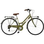 Vélos verts en aluminium pour femme rétro 