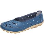 Sandales à talons bleu marine en nubuck à pompons Pointure 37 plus size look casual pour femme 