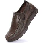 Chaussures de fitness marron en cuir à paillettes respirantes Pointure 48 look casual pour homme 