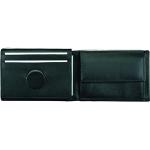ALASSIO Mini Portefeuille en Cuir Nappa Noir env. 7 x 10 x 2 cm, Noir, 10 cm, Porte-Monnaie
