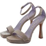 Sandales à talons Albano beiges Pointure 41 avec un talon entre 7 et 9cm look fashion pour femme 