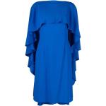 Robes de soirée Alberta Ferreti bleues à volants Taille L pour femme 
