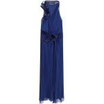 Robes décolletées Alberta Ferreti bleues à sequins sans manches Taille L look fashion pour femme 