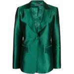 Blazers longs Alberta Ferreti verts à logo métalliques à manches longues Taille L pour femme 