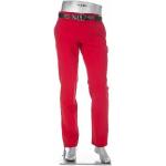 Pantalons de Golf Alberto rouges en microfibre respirants Taille XS coupe regular pour homme 