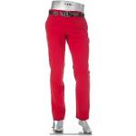 Pantalons de Golf Alberto rouges en microfibre respirants Taille XS coupe regular pour homme 