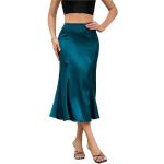Minijupes saison été turquoise en polyester minis Taille 3 XL plus size look casual pour femme 