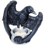Alchemy Gothic Ravens Ward Tealight Holder (Black/
