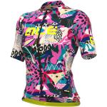 Maillots de cyclisme roses en polyester Taille XL pour femme 