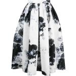 Jupes imprimées de créateur Alexander McQueen noires à fleurs mi-longues Taille XL pour femme 