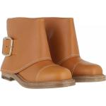 Alexander McQueen Bottes & Bottines, Buckled Ankle Boots Leather en marron - pour dames