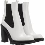Boots Chelsea de créateur Alexander McQueen blanches imperméables à élastiques pour femme en promo 