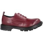 Chaussures de créateur Alexander McQueen rouge bordeaux en cuir en cuir à talons carrés à lacets Pointure 41 pour homme 