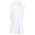 Robes chemisier de créateur Alexander McQueen blanches en popeline à épaules dénudées Taille XL classiques pour femme 