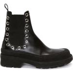Boots Chelsea de créateur Alexander McQueen noires en caoutchouc à bouts ronds Pointure 41 pour homme 