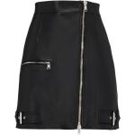 Jupes courtes de créateur Alexander McQueen noires en cuir minis Taille XL pour femme 