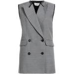 Manteaux en laine de créateur Alexander McQueen gris en laine sans manches Taille XS pour femme 