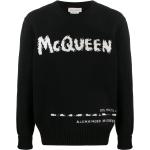 Alexander McQueen pull à logo en intarsia - Noir