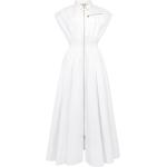 Robes chemisier de créateur Alexander McQueen blanches mi-longues à mancherons Taille XL pour femme 