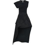 Robes mi-longues de créateur Alexander McQueen noires mi-longues à manches courtes à col rond Taille XS pour femme 