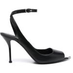 Sandales à brides de créateur Alexander McQueen noires à talons aiguilles à bouts pointus Pointure 40 look Punk pour femme 