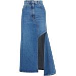 Jupes asymétriques de créateur Alexander McQueen bleues délavées mi-longues Taille XL classiques pour femme 