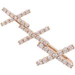 Boucles d'oreilles en or rose en diamant 18 carats en diamant pour femme 